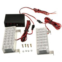 Stroboskopske opozorilne luči / 2x Oranžna / 22 LED/panel / 6W / DC 12/24V