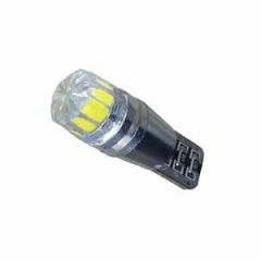 LED sijalka T10 s pokrovom / žarnica W2.1X9.5D, w5w, 194 / Hladno bela / 1 LED / High Power / 2W = 14W / 12V / canbus / z uporom