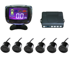 6-točkovni parkirni senzorji z LCD zaslonom in zvočnim opozorilom (PZ500-6)