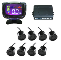 8-točkovni parkirni senzorji z LCD zaslonom in zvočnim opozorilom (PZ500-8)