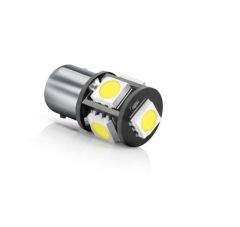 Avto LED sijalka Ba9S / žarnica H6W / Hladno bela / 5 LED / 5050 / 1,2W = 6,65W / 24V