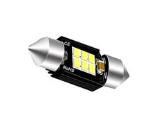 LED sijalka SJ / žarnica C5W, C21W, SV7-8, S8.5, SV8, SV8.5-8 / sofitna / cevna / Hladno bela / 6 LED / 3020 / 1,5W = 15W / 10-30V / 31mm