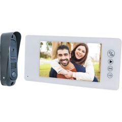 Digitalni video domofon / vgradna barvna IR kamera z zvoncem in zvočnikom + 7" barvni TFT zaslon (bele barve)