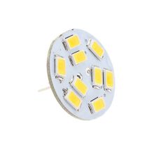 G4 LED sijalka / G4 LED žarnica / Toplo bela / 9 LED / 5630 / 3W = 15W / DC12V - pokončni priklop