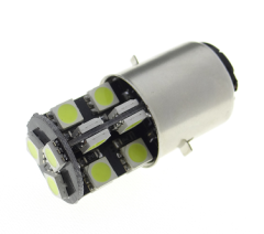 LED sijalka / žarnica H6 - BA20d / Hladno bela / 19 LED / 5050 / 4,5W = 25W / DC 12V