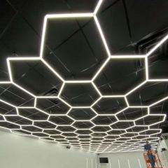 Modularni sistem razsvetljave HEXAGON LED / 297 x 206 cm / 192W / toplo bela 3500K