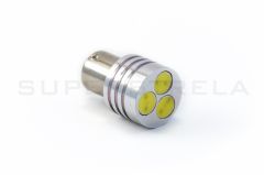 LED sijalka 1156, Ba15S - enopolna / žarnica P21W / Hladno bela / 3 LED / High Power / 3W = 36W / 24V