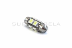 LED sijalka SJ / žarnica C5W, C21W, SV7-8, S8.5, SV8, SV8.5-8 / sofitna / cevna / Toplo bela / 8 LED / 5050 / 1,92W = 8W / 12V / 37mm