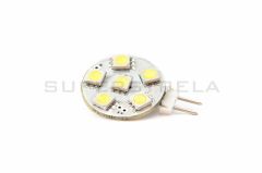 G4 LED sijalka / G4 LED žarnica / Hladno bela / 6 LED / 5050 / 1,5W = 8W / DC ali AC12V