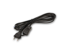 Napajalni kabel s stikalom / črne barve