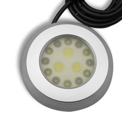 Nadgradna podvodna LED luč za plovila / vodotesna INOX LED svetilka / Hladno bela / 3 LED / High Power / 3W / DC12V