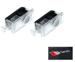 Laserski LED lučki za projiciranje logotipa / 12V - za vozila znamke AUDI S-Line