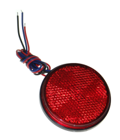 Stranska označevalna / opozorilna LED luč / Rdeča / 24 LED / 3528 / 2W / DC 12V / okrogla 3