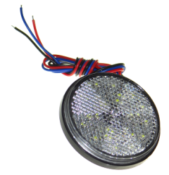 Stranska označevalna / opozorilna LED luč / Bela / 24 LED / 3528 / 2W / DC 24V / okrogla