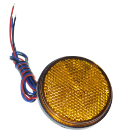 Stranska označevalna / opozorilna LED luč / Oranžna / 24 LED / 3528 / 2W / DC 24V / okrogla