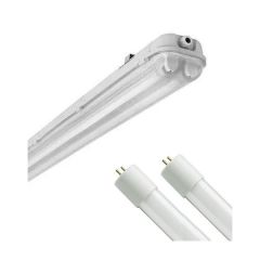 Stropna industrijska luč 60cm + 2X LED žarnici / Hladno bela / 230V