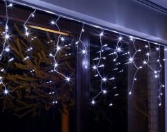 LED svetlobna BOŽIČNO novoletna zavesa 500 LED lučk / 16m / HLADNO BELA / 230V